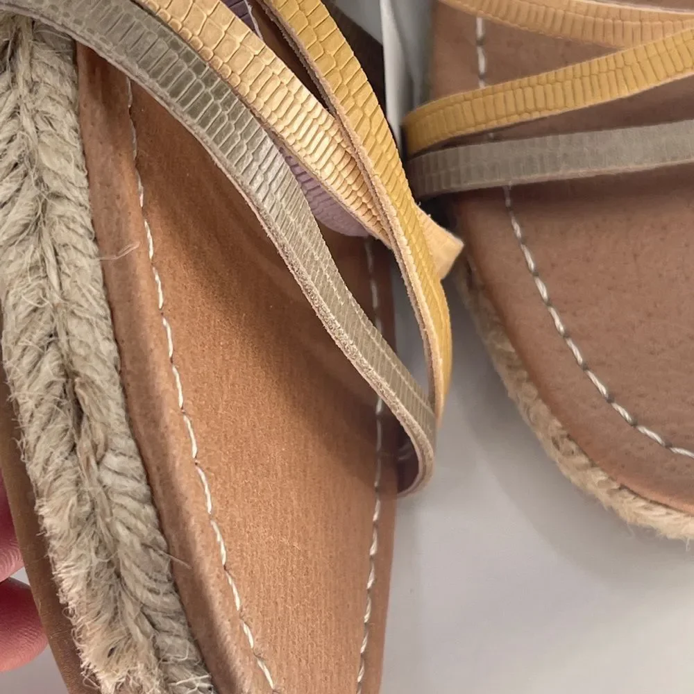 Madewell Sandal The Kathryn Espadrille‎ Slide in Leather Lilac Women Size 11 New
